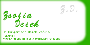 zsofia deich business card